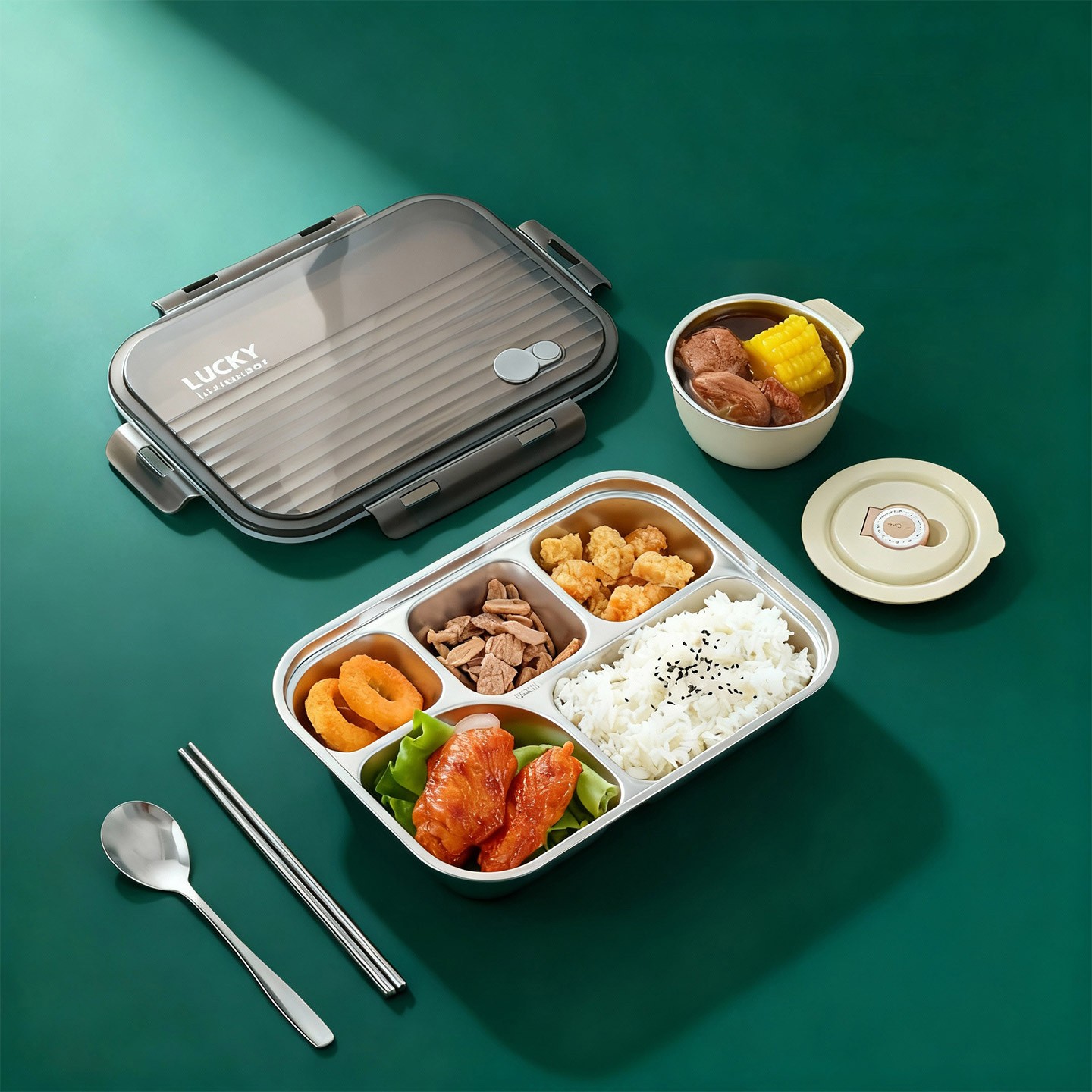 304 Stainless Steel Divided Be - огляд і ціна Salad Container Jar