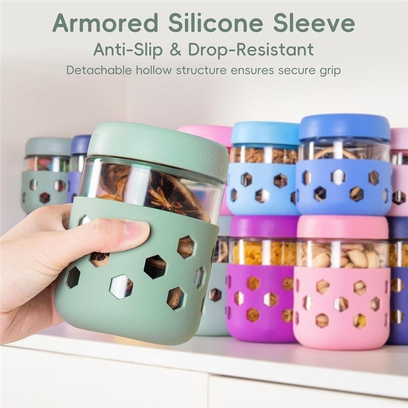 SOFT-Glass Jars With Airtight  - огляд і ціна Meal Prep Glass Containers With Lids