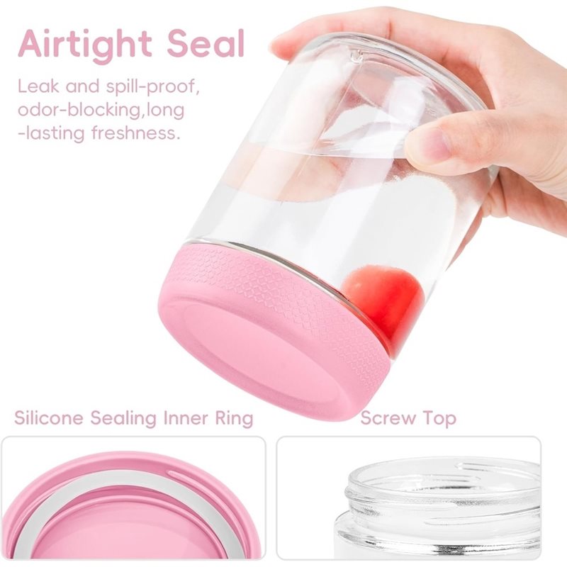 SOFT-Glass Jars With Airtight  - огляд і ціна Meal Prep Glass Containers With Lids