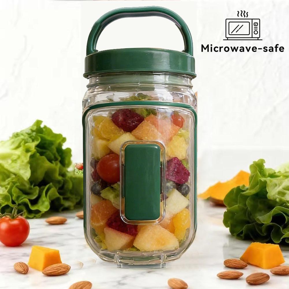 Leakproof Plastic Salad Box wi - огляд і ціна Salad Container Jar