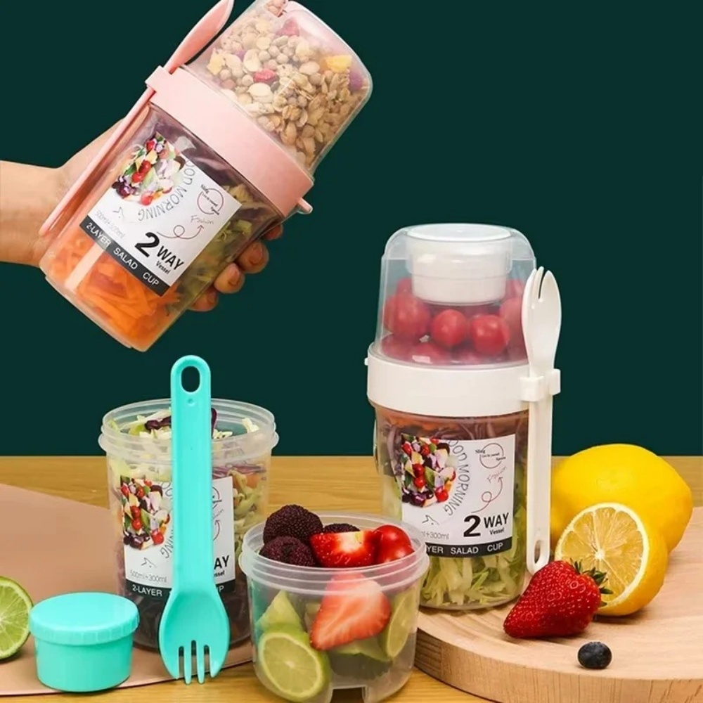 Portable Salad Cup Breakfast C - огляд і ціна Salad Container Jar