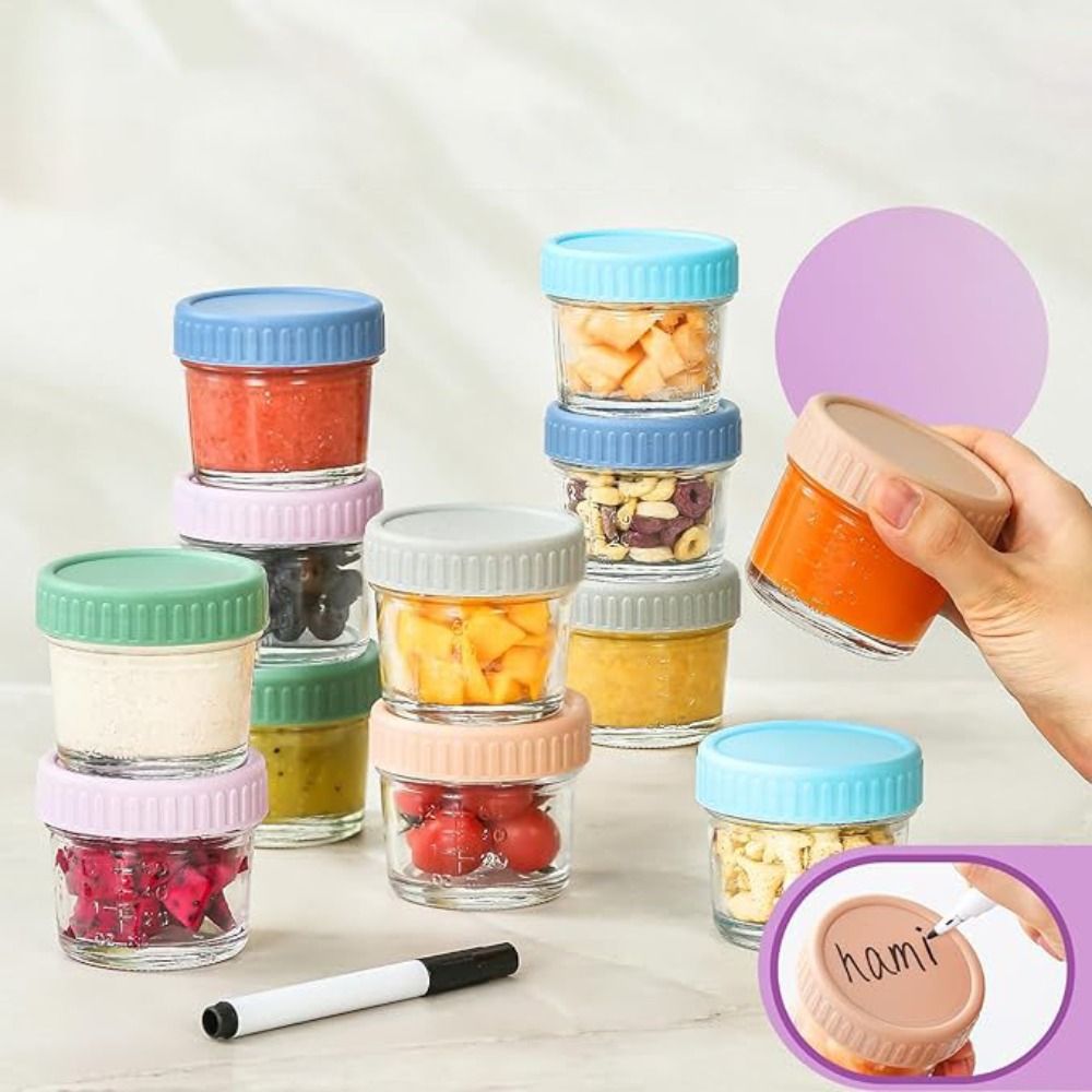 6pcs Mason Jar Glass Baby Food - огляд і ціна Salad Container Jar
