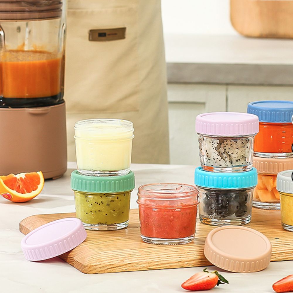 6pcs Mason Jar Glass Baby Food - огляд і ціна Salad Container Jar