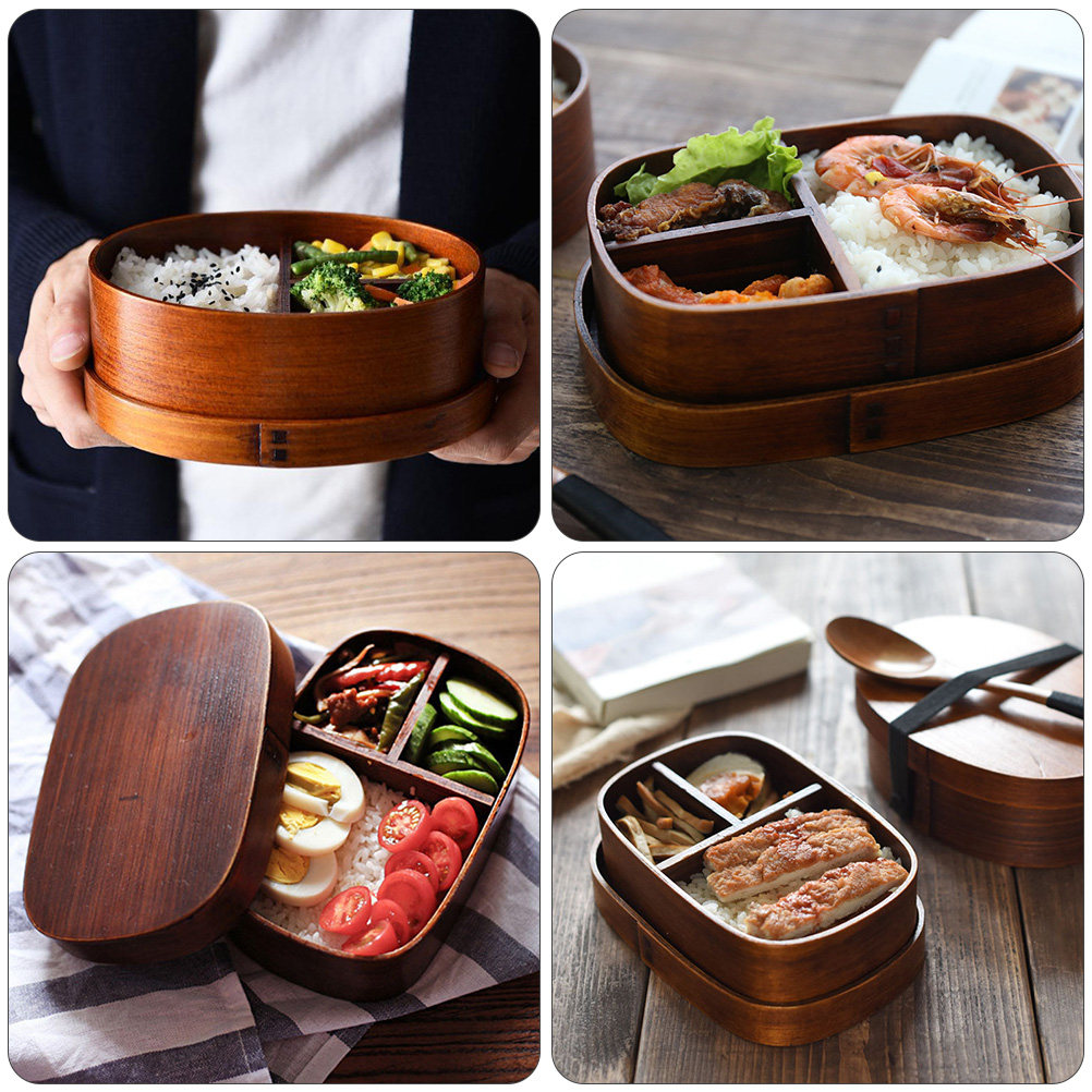 1Pcs Japanese Style Wood Lunch - огляд і ціна Meal Prep Japanese
