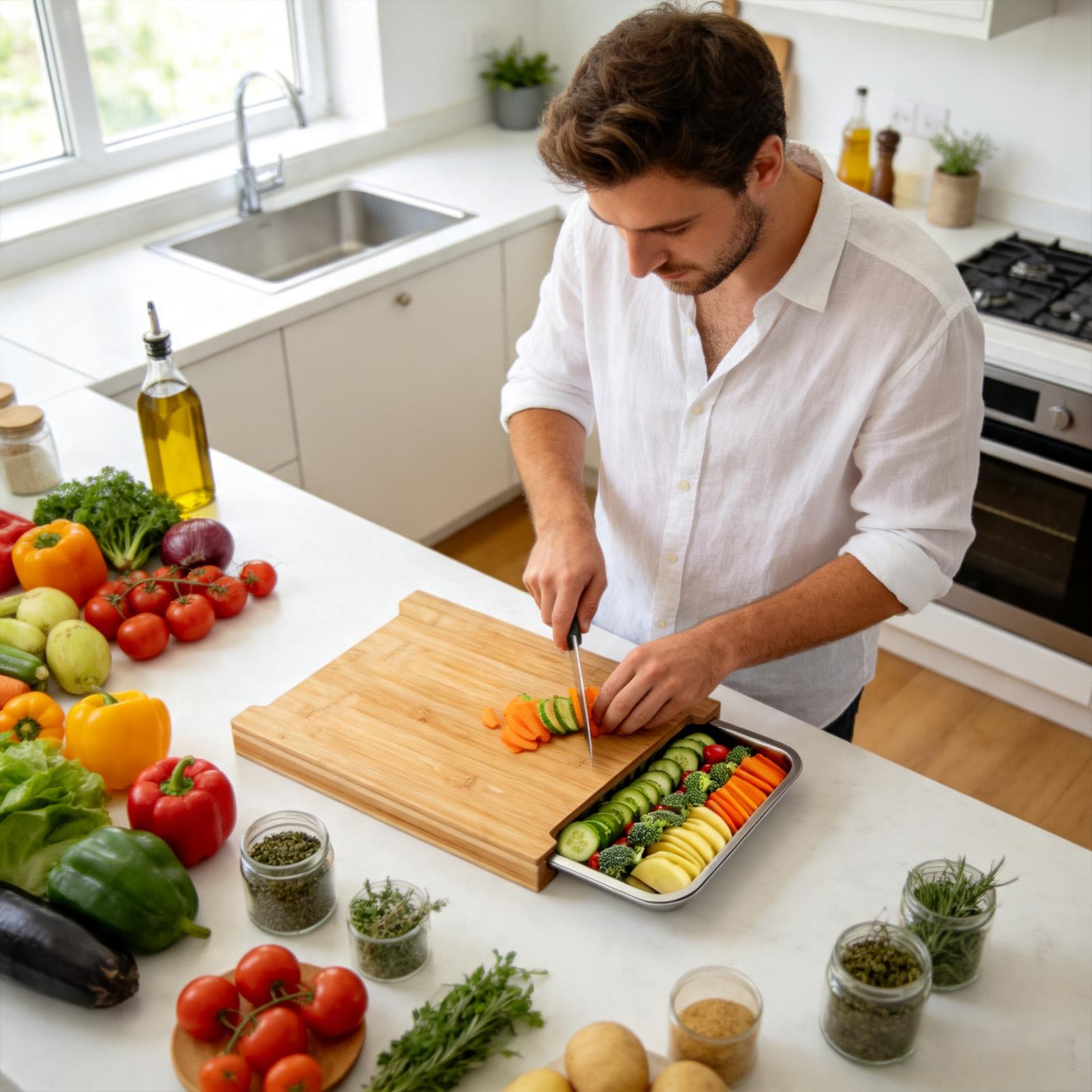 Wood Cutting Boards For Kitche - огляд і ціна Meal Prep Veggie