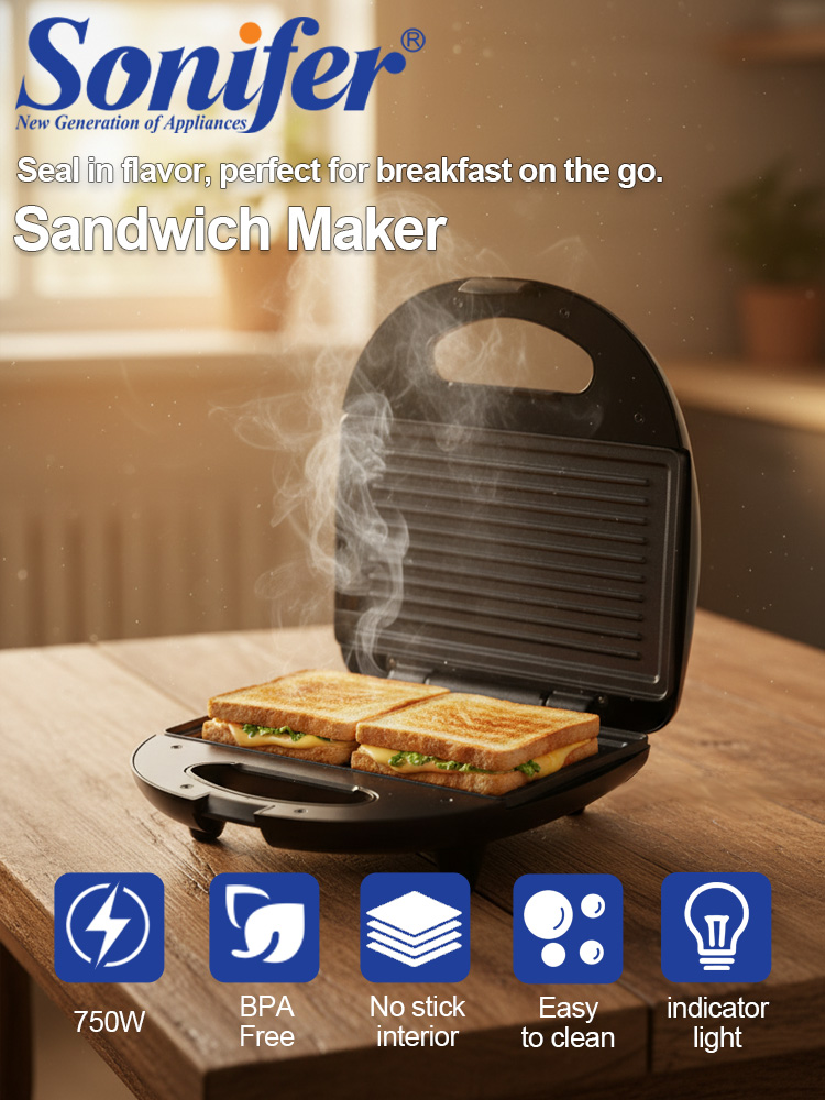 Sandwich Maker Sonifer SF-6173 - огляд і ціна Breakfast Sandwich Press