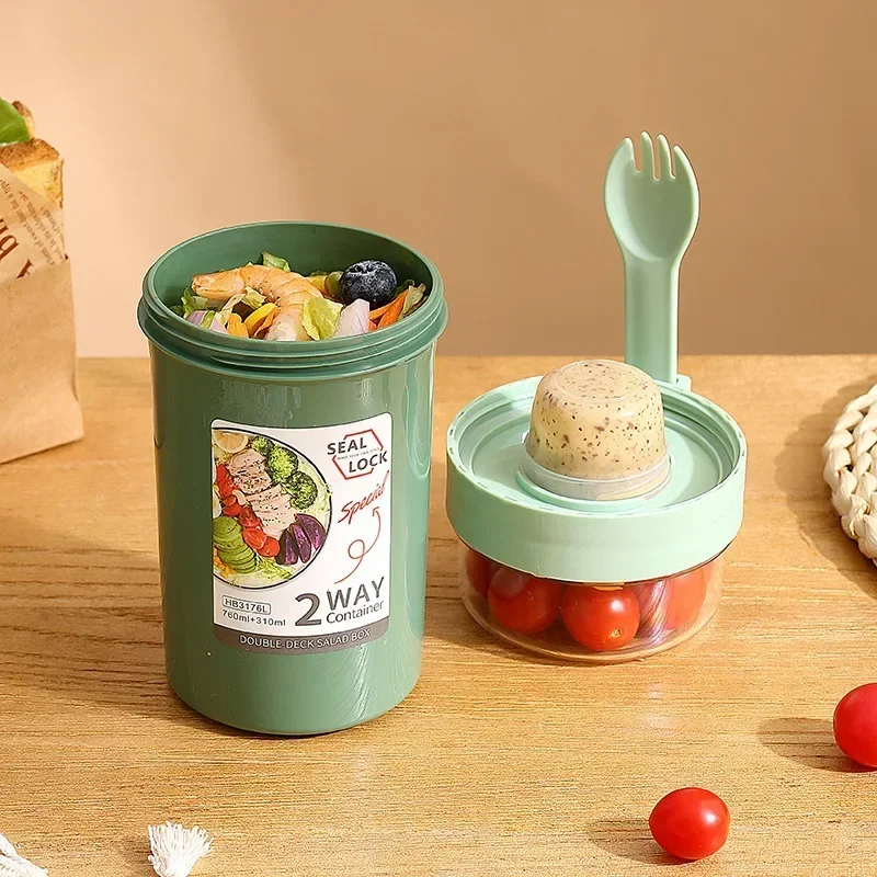 Bento Lunch Box Salad Oatmeal  - огляд і ціна Salad Container Jar