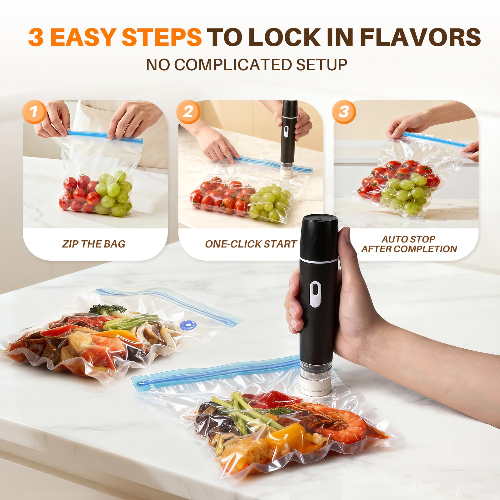 Food Vacuum Sealer, 60KPA Powe - огляд і ціна Meal Prep Vacuum Sealer
