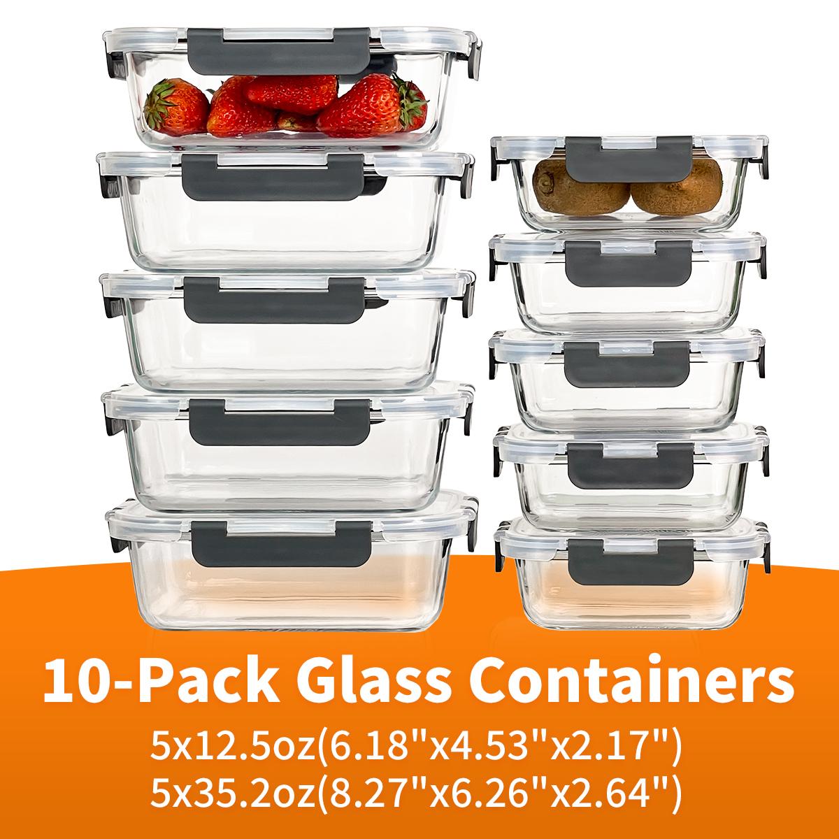 Glass Food Storage Containers  - огляд і ціна Meal Prep Glass Containers With Lids