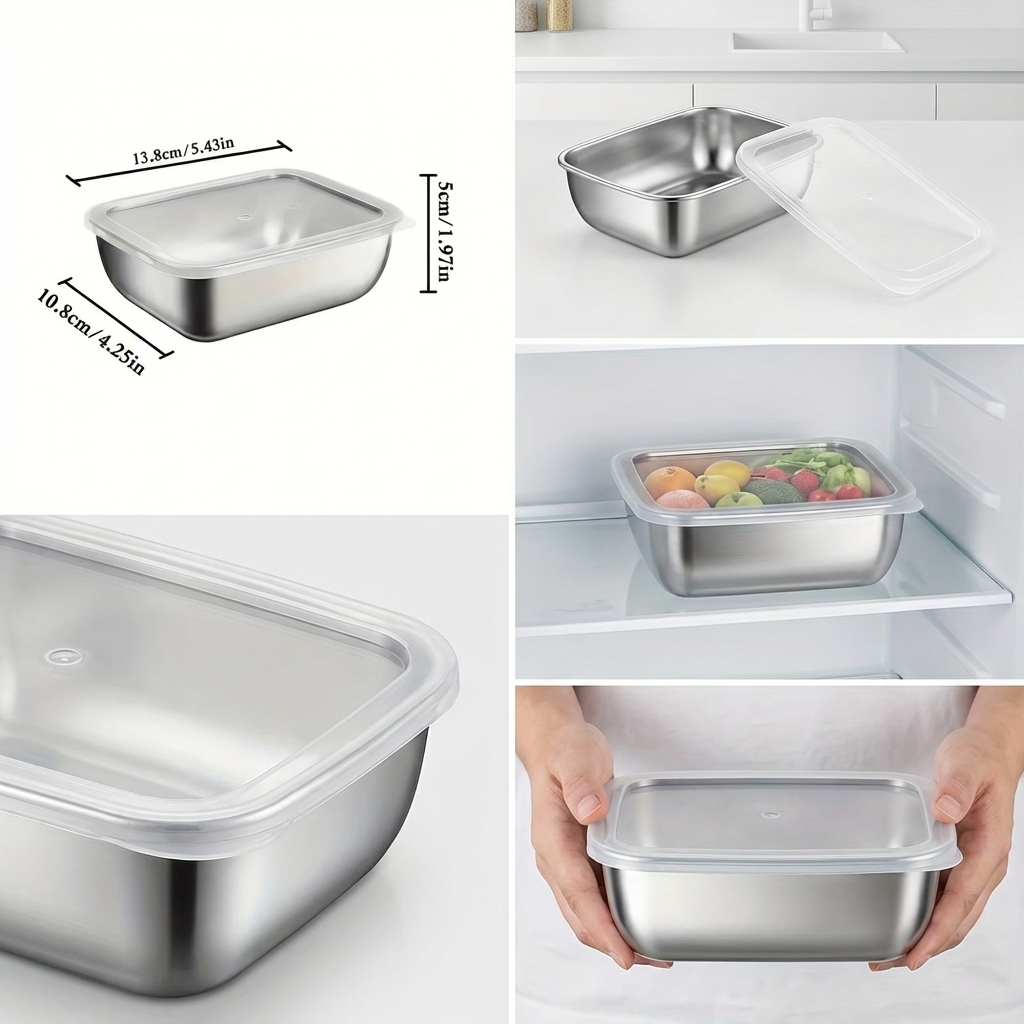 5PCS Stainless Steel Food Stor - огляд і ціна Meal Prep Recipes
