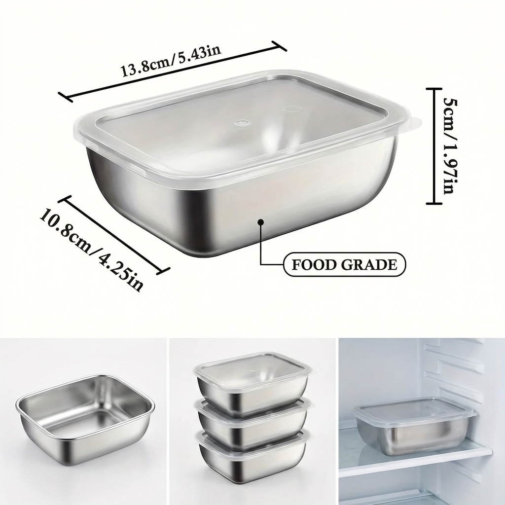 5PCS Stainless Steel Food Stor - огляд і ціна Meal Prep Recipes
