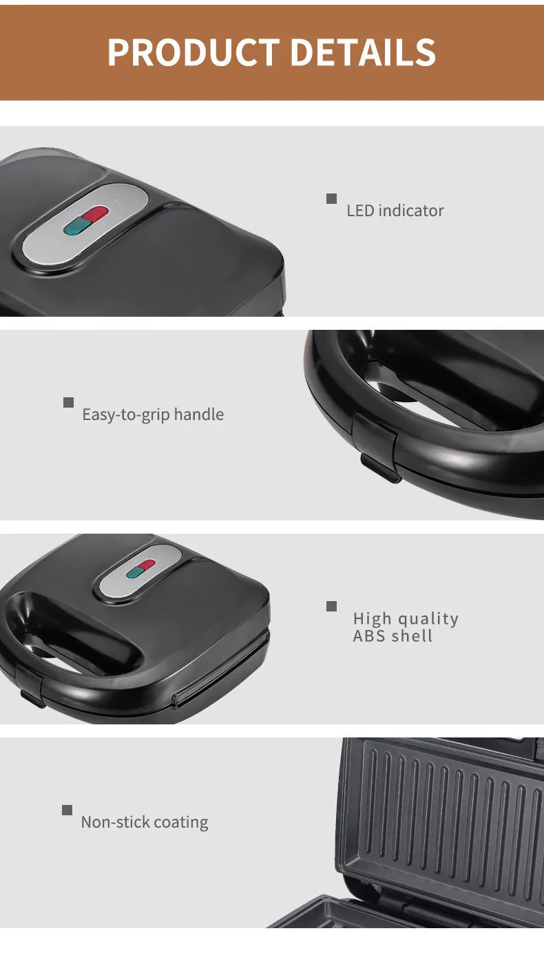 220/110V Household Appliances  - огляд і ціна Breakfast Sandwich Press