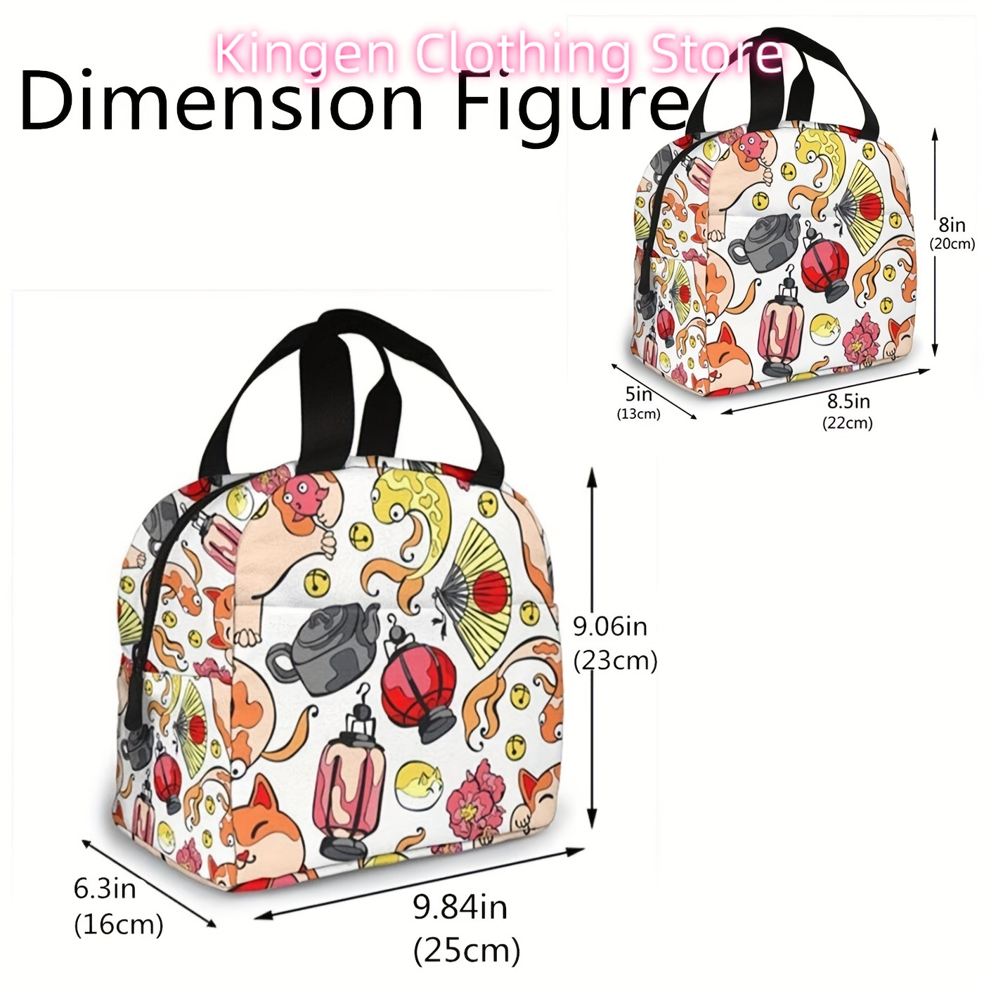 1Pcs Insulated Lunch Bag with  - огляд і ціна Meal Prep Japanese