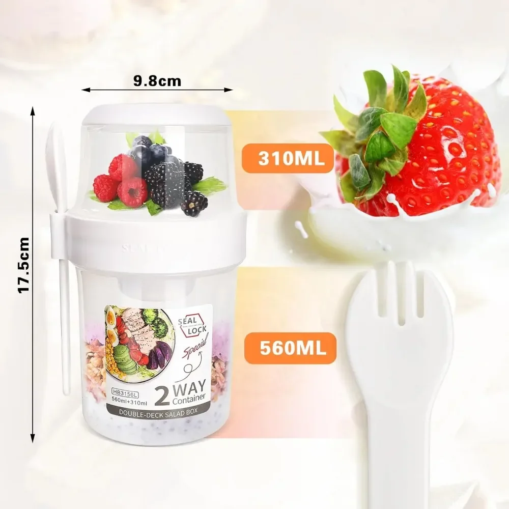Salad Cup Breakfast Cups Porta - огляд і ціна Salad Container Jar