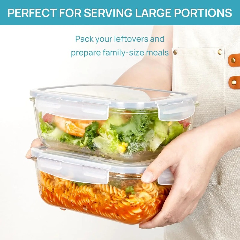 18 Pack Glass Food Storage Con - огляд і ціна Meal Prep Glass Containers With Lids